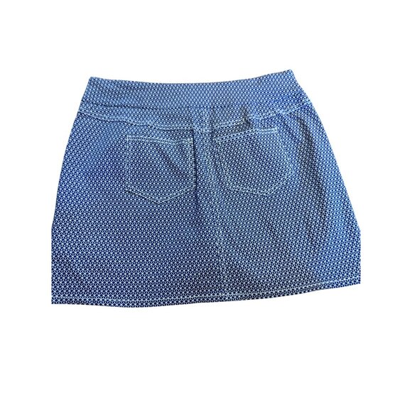 Attire New York Womens Blue Geometric Skort Size 4 Rayon/Nylon/Spandex - Picture 11 of 11